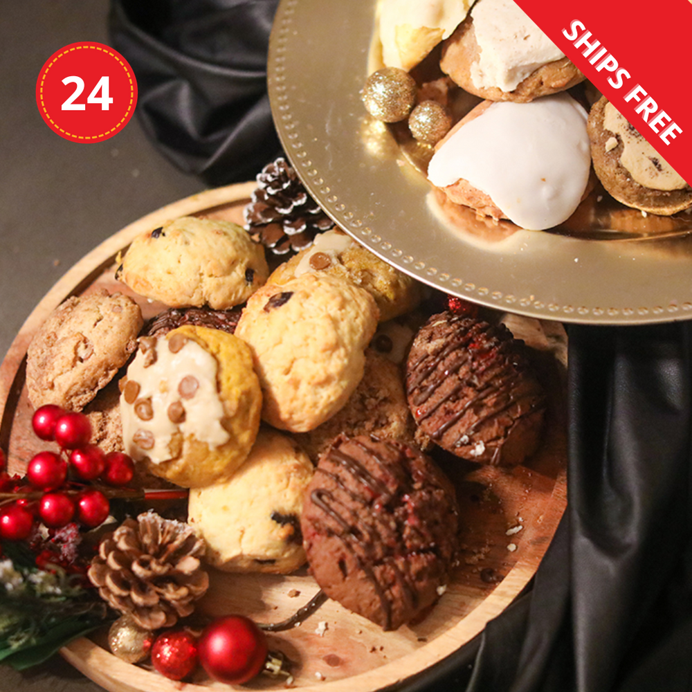 Holiday Cheer and Cocktail-Inspired Sampler of Sconies (Mini-Scones) - 24 sconies