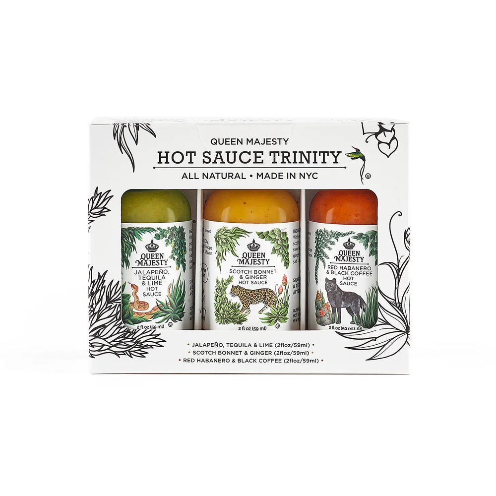 
            
                Load image into Gallery viewer, Queen Majesty Trinity Hot Sauce Sampler
            
        
