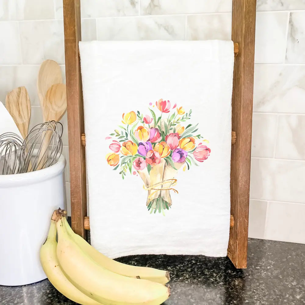 
            
                Load image into Gallery viewer, Tulip Bouquet - Cotton Tea Towel
            
        